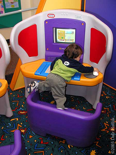 Toddler Using a Computer