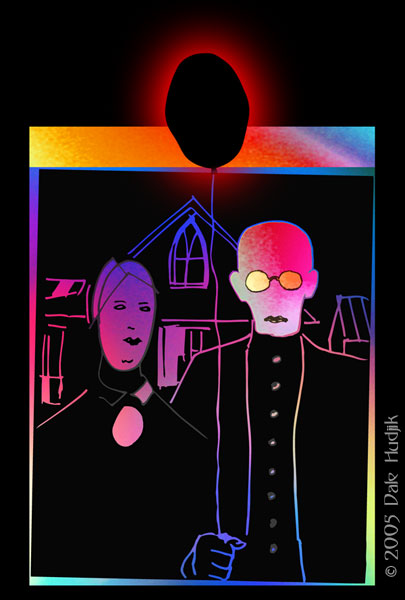 Parody of Woods American Gothic