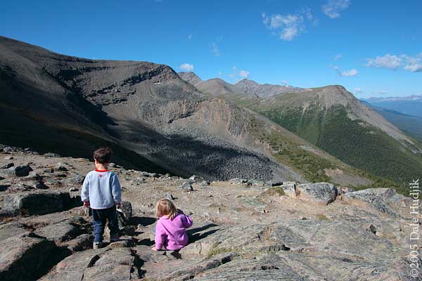 Kids Playing on a Mountain