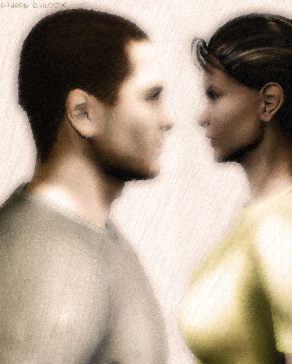 Illustration of a man and woman